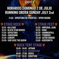 Rock Fest BCN 2017 - Domingo 2 de julio