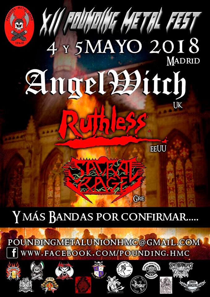 POUNDING METAL FEST 2018 ANGEL WITCH RUTHLESS SACRAL RAGE