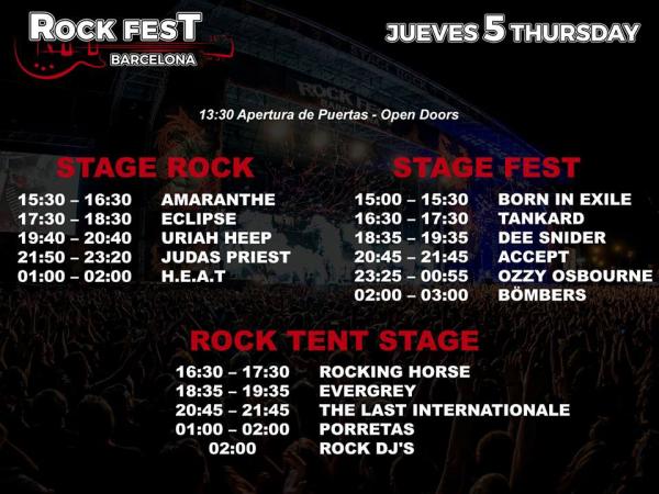 Rock Fest Barcelona 2018 - Jueves