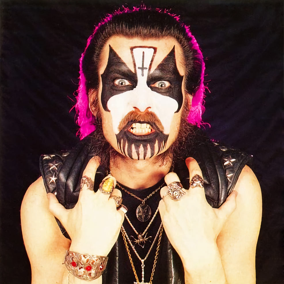 King Diamond en 1993 como miembro de Mercyful Fate en el disco "In The...