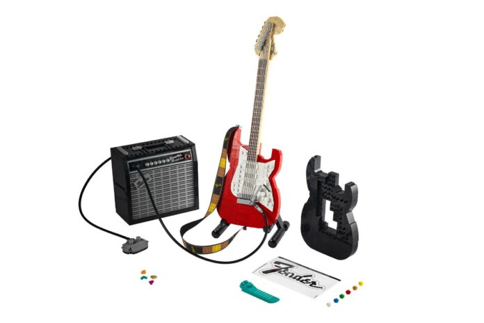 Guitarra Fender Stratocaster de Lego