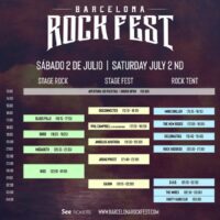 Barcelona Rock Fest 2022: Horarios sábado 2 de julio