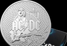 Moneda de AC/DC - Un dólar de plata australiano