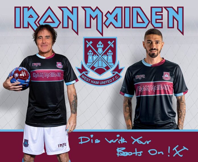 La nueva camiseta negra de Iron Maiden y West Ham