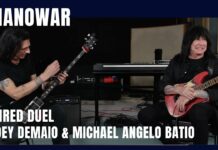 Ensayo de Manowar: Joey DeMaio con Michael Angelo Batio