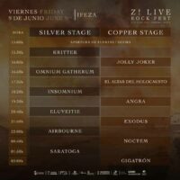 Z! Live Rock Fest 2023 Horarios viernes 9 de junio