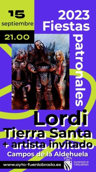 Cartel del concierto de Lordi y Tierra Santa en Fuenlabrada