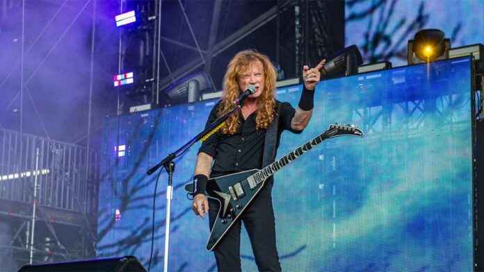 Dave Mustaine de Megadeth en Wacken 2023, donde ha actuado de nuevo con Marty Friedman