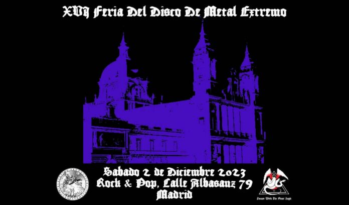Cartel de la XVI Feria del Disco de Metal Extremo en Madrid 2023