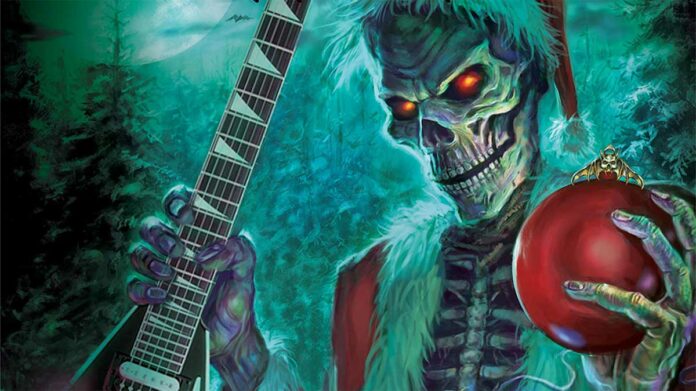 Detalle de la portada de A Very Metal Christmas