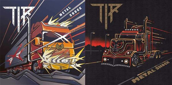 Las dos portadas del disco "Metal Shock" de TIR
