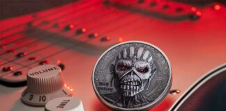 Moneda de plata de The Book Of Souls de Iron Maiden