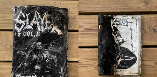 Neseblot (antiguo Helvete) muestra algunas revistas históricas dañadas en el incendio