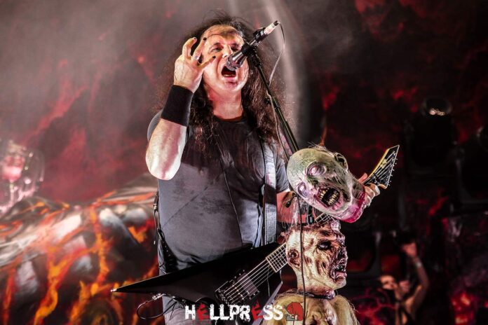 Mille Petrozza de Kreator en concierto en Madrid