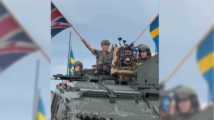 Bruce Dickinson de IRON MAIDEN llega a Sweden Rock en un carro blindado de combate