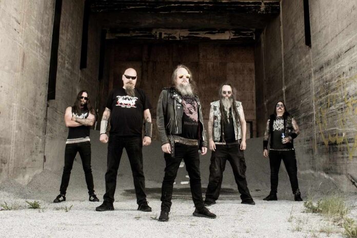 Foto de la banda sueca de Death Metal SORCERY en 2026